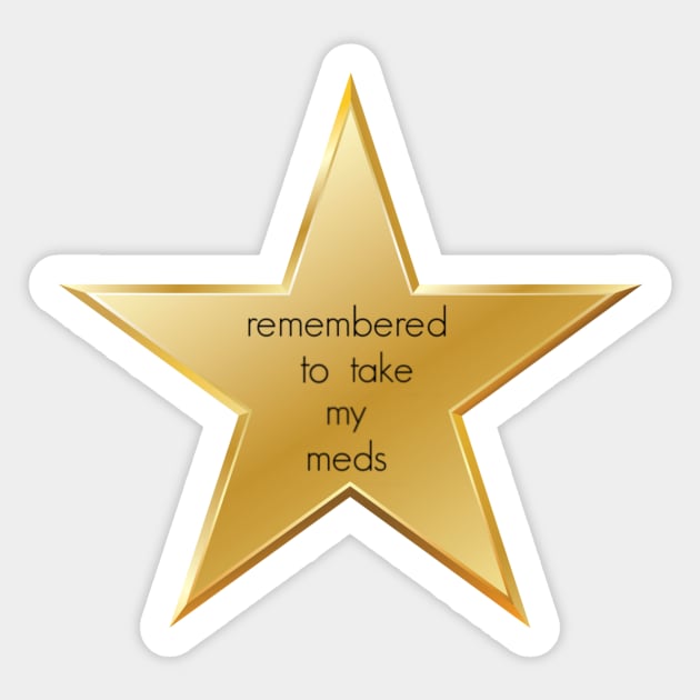 Funny Adult Gold Star Sticker Sticker by AchillesHelios